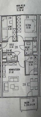 3 Zimmer Wohnung mit 2 Bädern und Balkon, 74074 Heilbronn