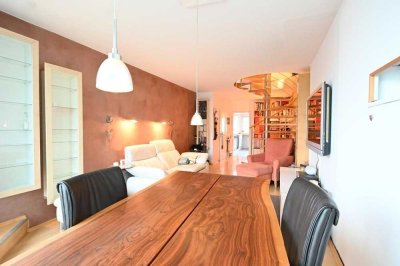 Sonnenverwöhnte, modernisierte Maisonettewohnung * 2 Terrassen * Gäste-WC * Garage * ca. 85,00m²