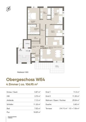 Keine Heizkosten!! Exklusive 4-Zimmer-Wohnung mit großem Sonnenbalkon in zentraler Lage