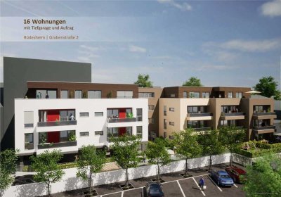 85 qm EG Neubauwohnung, Wohnen im Zentrum mit Rheinblick  Aufzug und Tiefgarage MAMA RHEIN