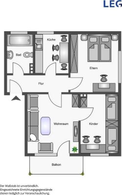 EG Wohnung mit 3 Zimmern in Bockum-Hövel