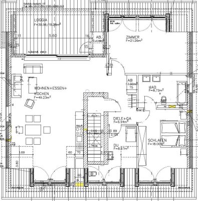 3-Zimmer-Penthouse-Wohnung mit gehobener Innenausstattung und grosser Dachterrasse in Neubau