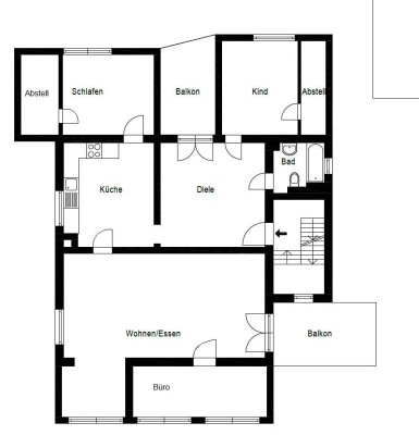 Geschmackvolle 5-Zimmer-Wohnung, gehoben renoviert mit 2 Balkonen und EBK in Lampertheim