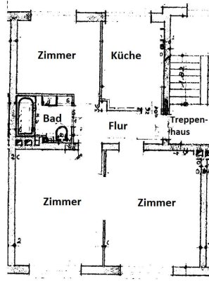 Zentrale 2,5-Zimmer-Wohnung zu vermieten