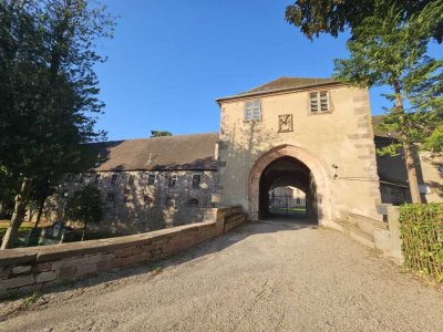 Sanierte, freie 2-Zi-DG-Whg (2.OG) in B.-Baden, Schlossberg, Denkmalschutz, Tageslichtbad - Garage