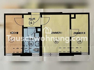 Tauschwohnung: 2-Raum-WHG, 40qm, in der Schirmerstraße