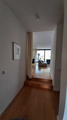 Maisonettewohnung zur Miete mit EBK, Balkon, Terrasse & Garten 150m vom Rhein