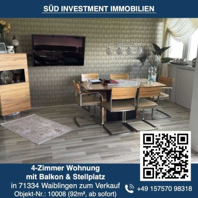 4-Zimmer Wohnung mit Balkon und Stellplatz