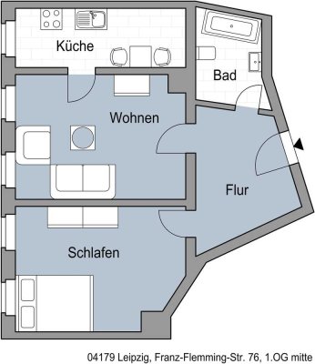 2 Zimmer Wohnung in Leipzig Leutzsch