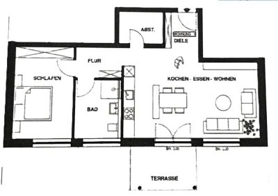 **Helle exklusive 2 Zi-Wohnung**2022er KFW40Plus Neubau  mit Südausrichtung , Balkon/Terasse