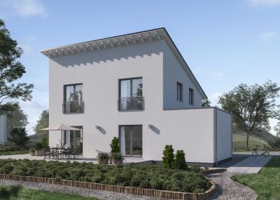 Klare Linien und optimale Raumplanung - Einfamilienhaus mit modernem Pultdach