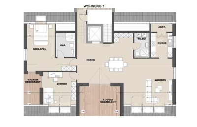 WHG 7   4-Zimmer Penthouse ca. 136 m²  Neubauprojekt Haus Seeblick