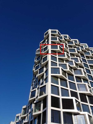 Helle Loft-Wohnung im Friends Tower 10. Stock - wenn das Wetter mitspielt mit herrlichem Alpenblick