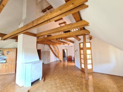 Wunderschöne Galeriewohnung auf zwei Ebenen - großer Wohn/Esszimmerbereich - Balkon - Garage