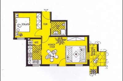 Erstbezug nach Sanierung mit Einbauküche und Balkon: attraktive 2-Zimmer-Wohnung in Pfedelbach