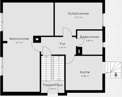 Vollständig renovierte 2-Zimmer Wohnung mit großem Garten, neuem Bad und neuer Einbauküche in Weil