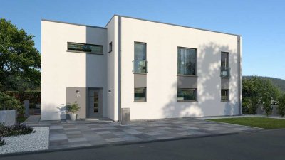 modernes "Bauhaus" Konzept - schmale Grundstücke