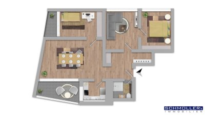 Zentrale 4-Zimmer-Wohnung in ruhiger Lage