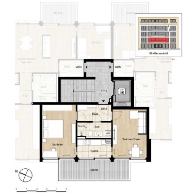 2-Zimmer-Neubauwohnung im 1. OG (WE 4)