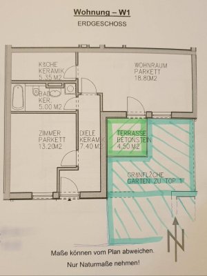 Zweizimmer Wohnung mit Garten in Wilten