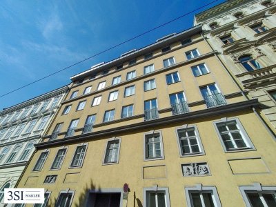 Anlagemöglichkeit mit konstanter Rendite und Potential! Unbefristet vermietete Altbauwohnung mit Balkon in beliebter Lage beim Schlossquadrat