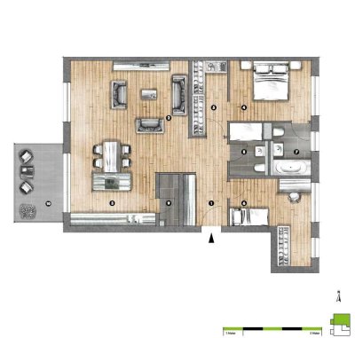 Exklusive 3-Z.-Whg (Neubau 2020) in toller Lage mit 2 Bädern, Balkon & 2 TG Plätzen in Flingern Nord