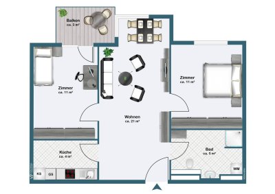 3-Zimmer-Wohnung mit fantastischem Nordkette-Blick, Balkon und Parkplatz