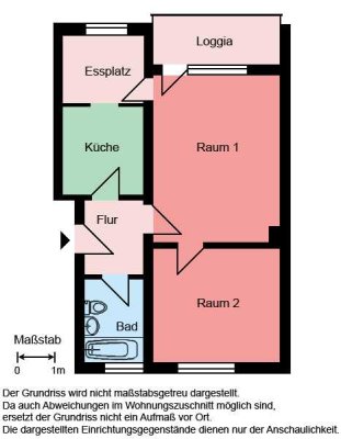 Demnächst frei! 2-Zimmer-Wohnung in Kamen Methler - Neues Bad