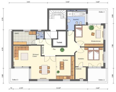 Dachgeschosswohnung im Zentrum Mannheims