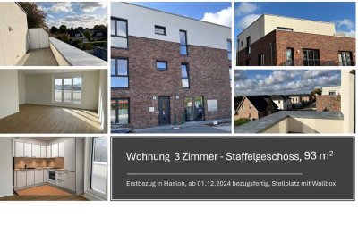 Erstbezug mit Dachterrassse und Einbauküche: 3-Raum-Terrassenwohnung mit geh. Innenausstattung