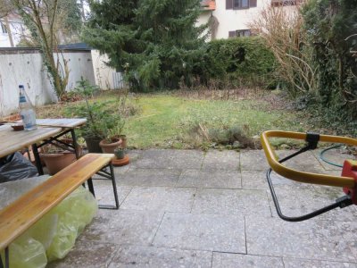 helle, ruhige 2,5 Zi. - Gartenwohnung + Wohnküche, S/W, S3 in 2 Fahrradmin., ab 01.03.