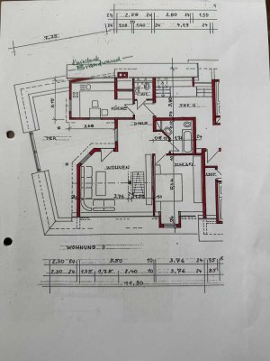 Ansprechende und gepflegte 3-Zimmer-Maisonette-Wohnung mit Einbauküche in Walldürn