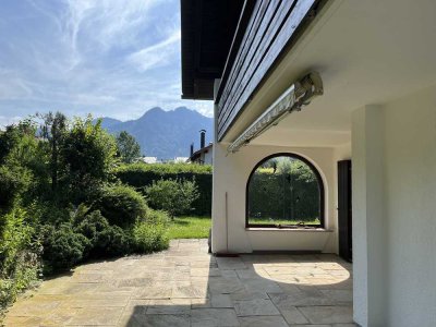 Großer Garten und Bergblick - Einfamilienhaus in Lenggries