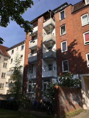 Blücherplatz,2 Zi Whg  Balkon /Klönküche möbl neu !!/ Waschm, Holzboden,Renoviert, antike Türen