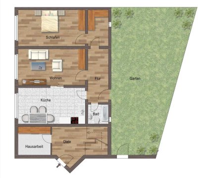 Schöne EG - Wohnung (barrierefrei) in Kronau