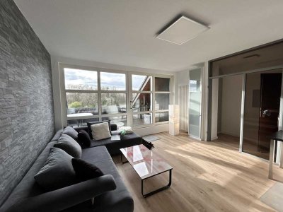 Stylische Penthouse-Wohnung mit Dachterrasse in Aachen, voll möbliert