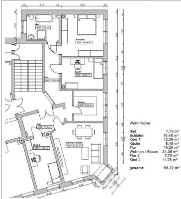 Attraktive komplett sanierte 4-Zimmer-Wohnung in denkmalgeschütztem Haus