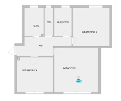 Kernsanierte 3-Zimmer-EG-Wohnung mit Einbauküche