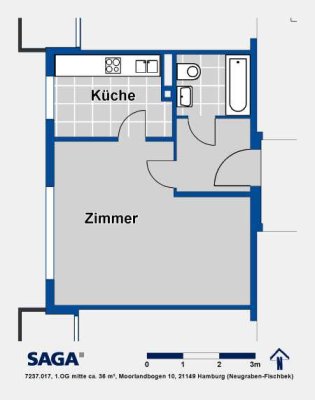 Schöne, modernisierte 1-Zimmer-Wohnung