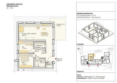 PROVISIONSFREI für Käufer!!!  Mit Terrasse, Garten, Kellerraum, 2 Tiefgaragen-Stellplätze!