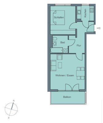 Geschmackvolle 2-Zimmer-Wohnung mit gehobener Innenausstattung mit Balkon und EBK in Neubiberg