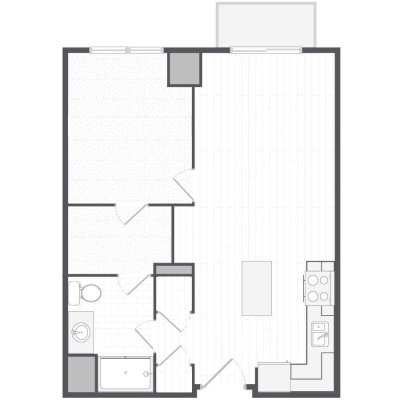 Apartment 2 Zimmer-komplett möbliert