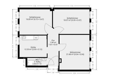 Erstbezug nach Sanierung mit EBK: Exklusive 3-Raum-Hochparterre-Wohnung mit Garten