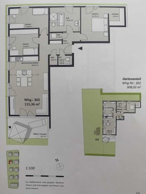 Exklusive, neuwertige 4-Zimmer-EG-Wohnung mit Terrasse in ruhiger Lage