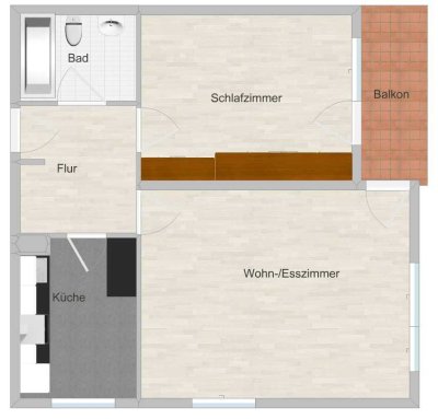 2-Zimmer-Wohnung mit Balkon und Einbauküche in Nagold