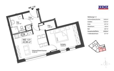 Erstbezug | 2-Zimmer-Wohnung für Singles oder Senioren