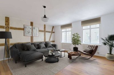 3 Zi.-Luxus-Wohnung in Potsdamer Innenstadt: 112 m², bezugsfrei, Loggia, saniert, provisionsfrei