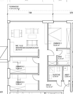 Direkte Rheinlage, moderne 3 Zimmerwohnung