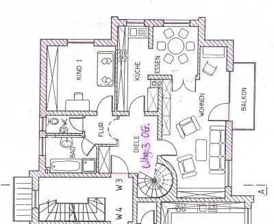 4-ZKB Wohnung, 2-geschoßig, 124qm in IN-Süd