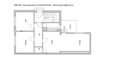 Neu sanierte Wohnung im EG in Eltville - 82 m² - mit großer Wohnküche und Terrasse